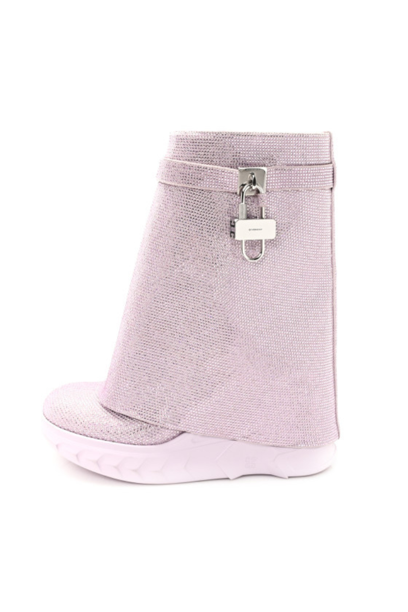 Givenchy Shark Lock Biker Ankle Boots - Pink