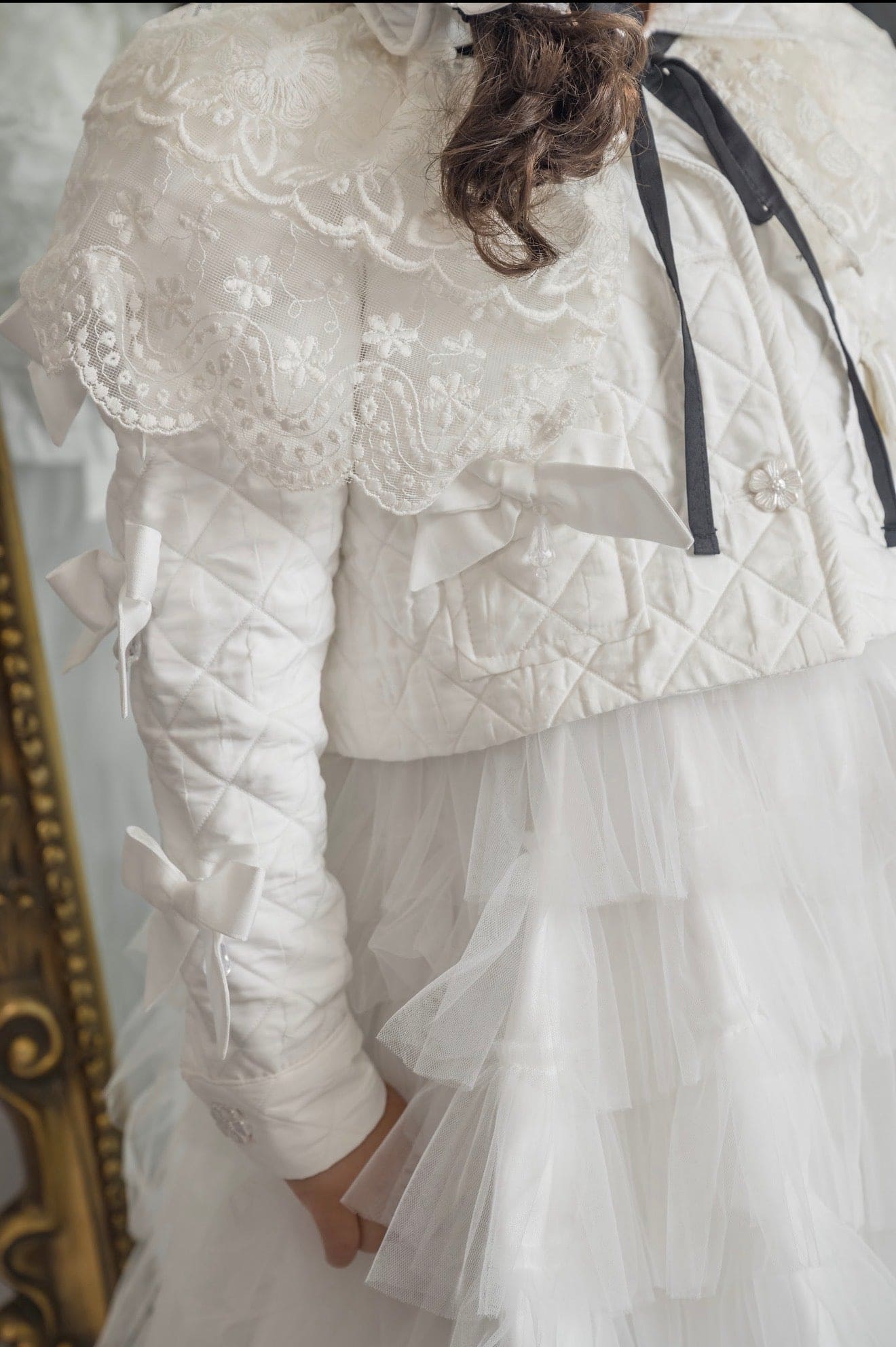 Coco-Ivory Lace Cape - Petite Maison Kids