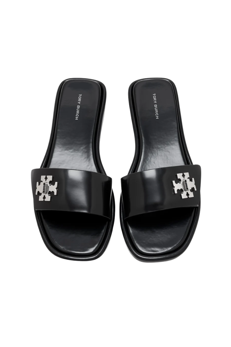 Tory Burch T Lock Slide Perfect Black 164676006