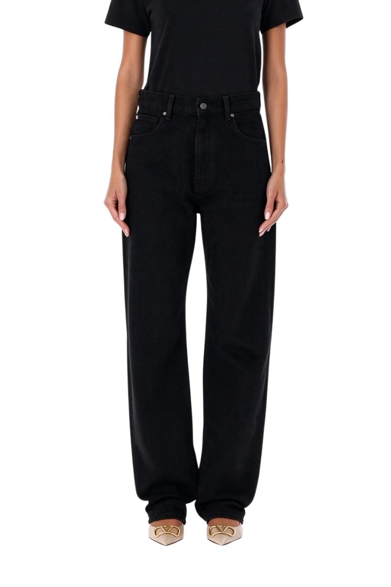 Valentino Straight Leg Jeans Nero 5B0DD18T8YN _0NO