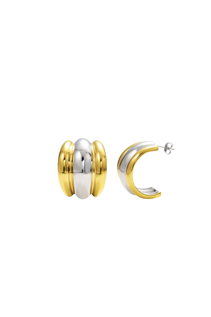 Manner Jewelry Two Tones Chubby
Earrings