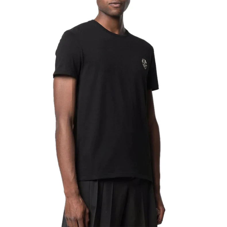 Alexander Mcqueen Skeleton Micro Mark Round Neck Short Sleeve