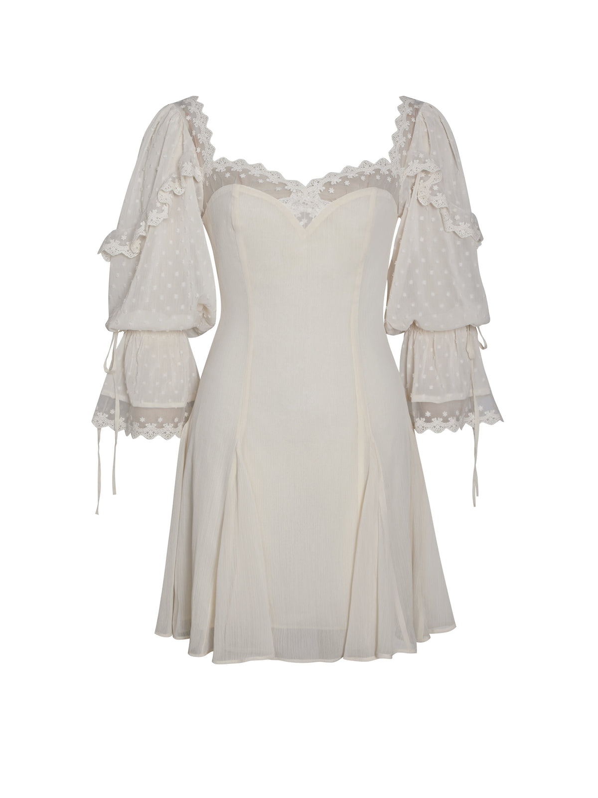 Zakira Lace Trim Half Sleeve Mini Dress (Archive Sale)