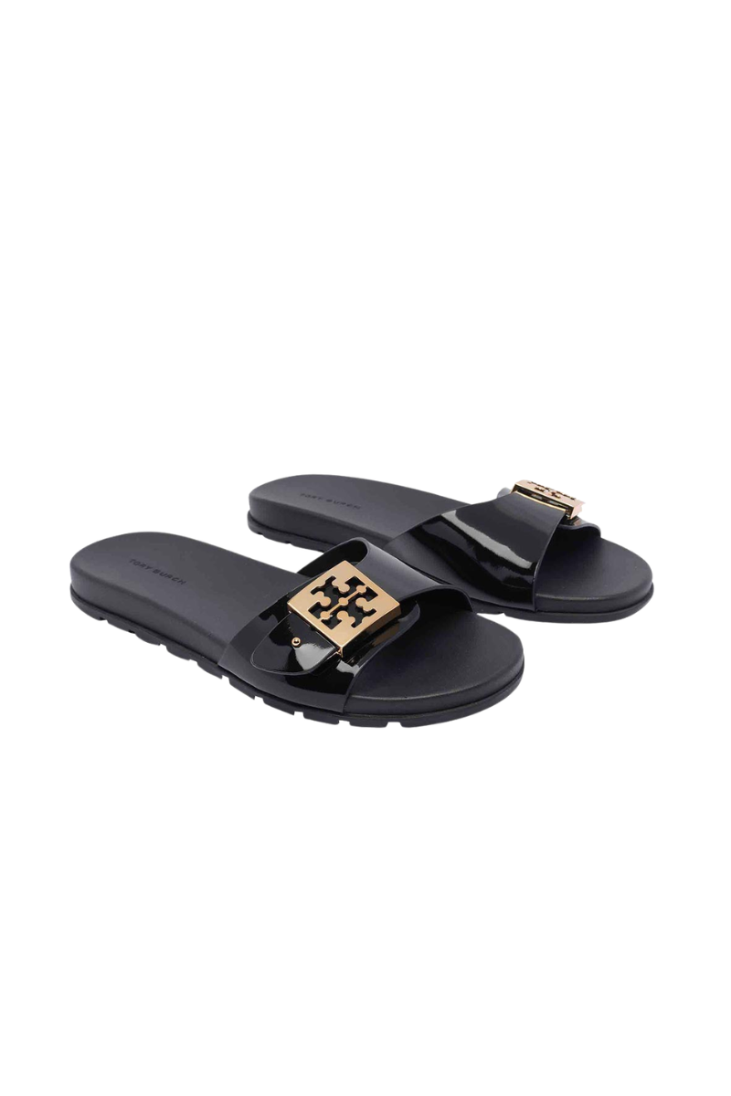 Tory Burch Buckle Slide Perfect Black / Gold / Perfect Black 157872001