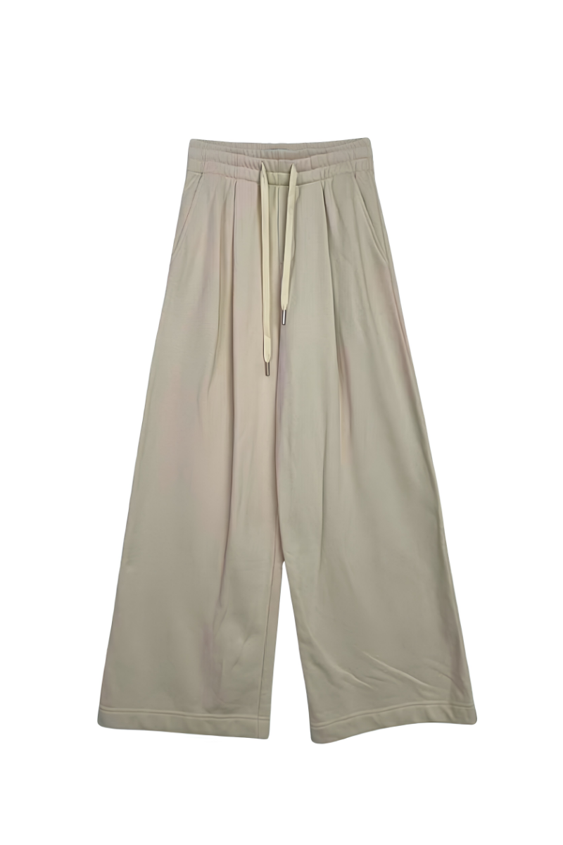 Max Simple Casual Drawstring Pants Rice MSSG261065R