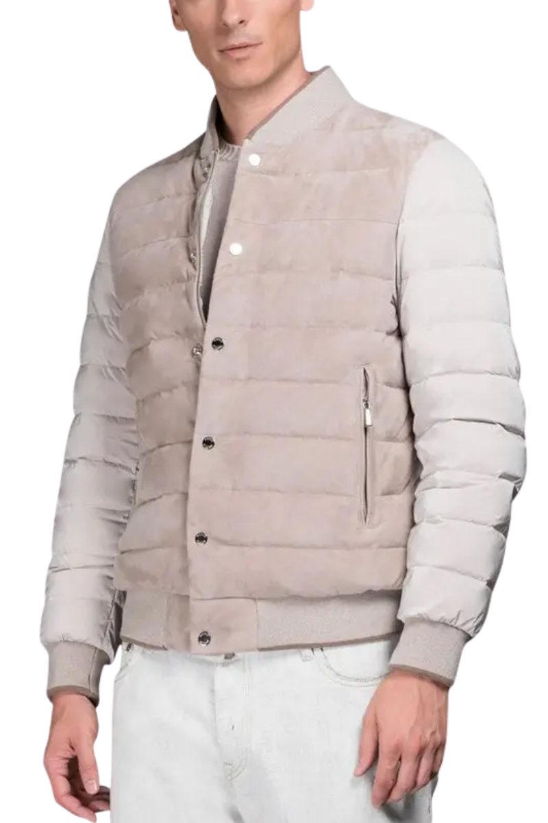 MooRER DEAM-URO Fur Hood Mixed-Fabric Mid-Length Parka Pearl