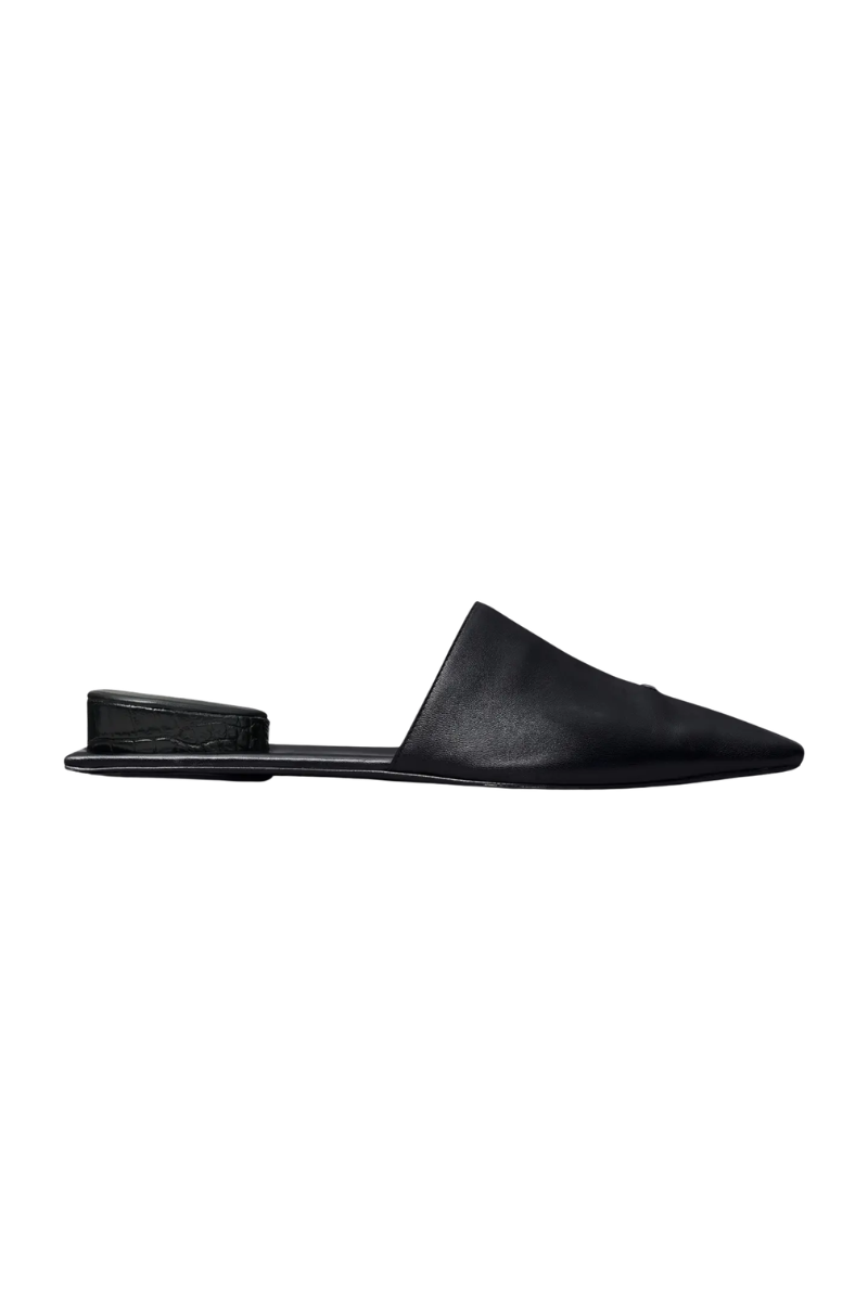 Tory Burch Pierced Mule Slippers Perfect Black/Silver 148648043