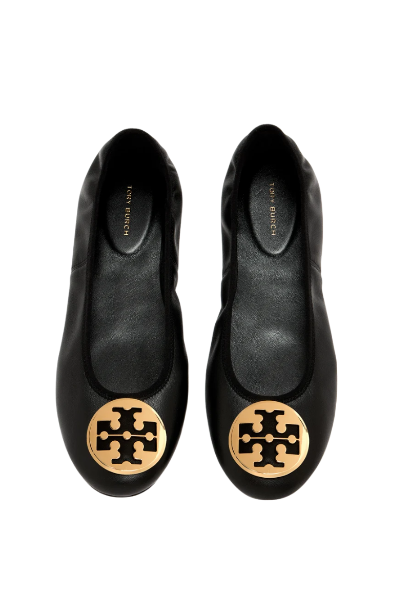Tory Burch Minnie Travel Ballet Perfect Black/Gold 177201013