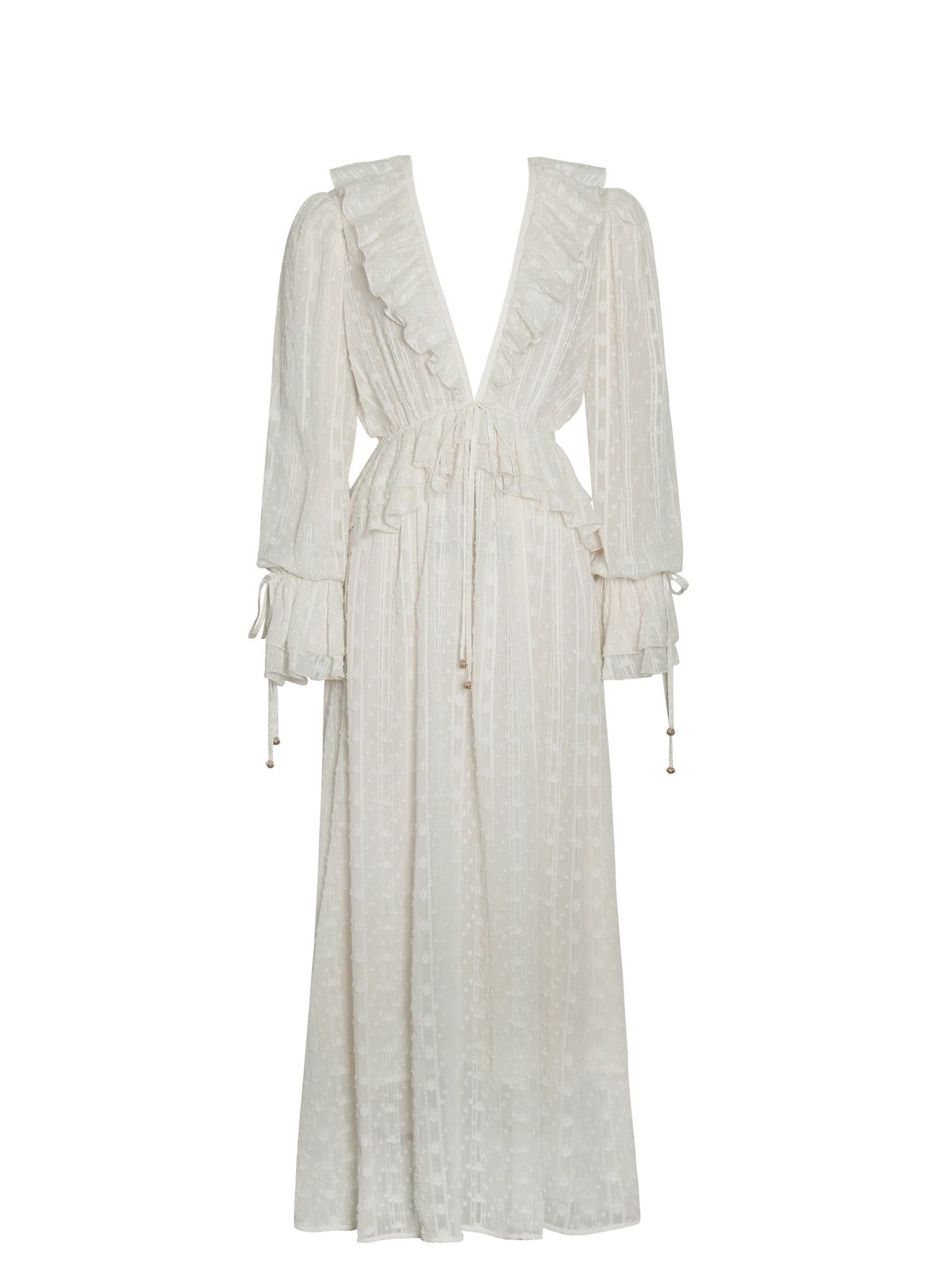 Safiya Jacquard Chiffon Long Sleeve Maxi Dress (Archive Sale)