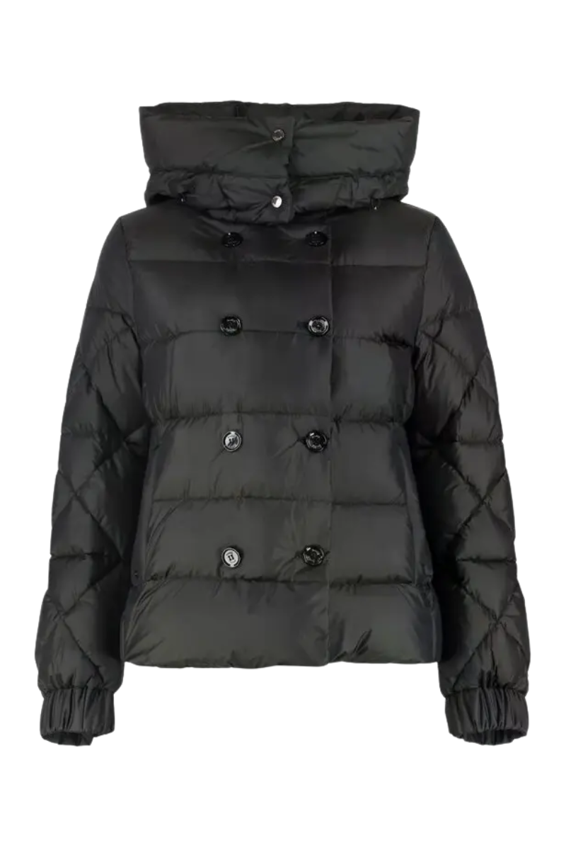 MooRER COLLINATHC Hooded Double Breasted Down Jacket Nero