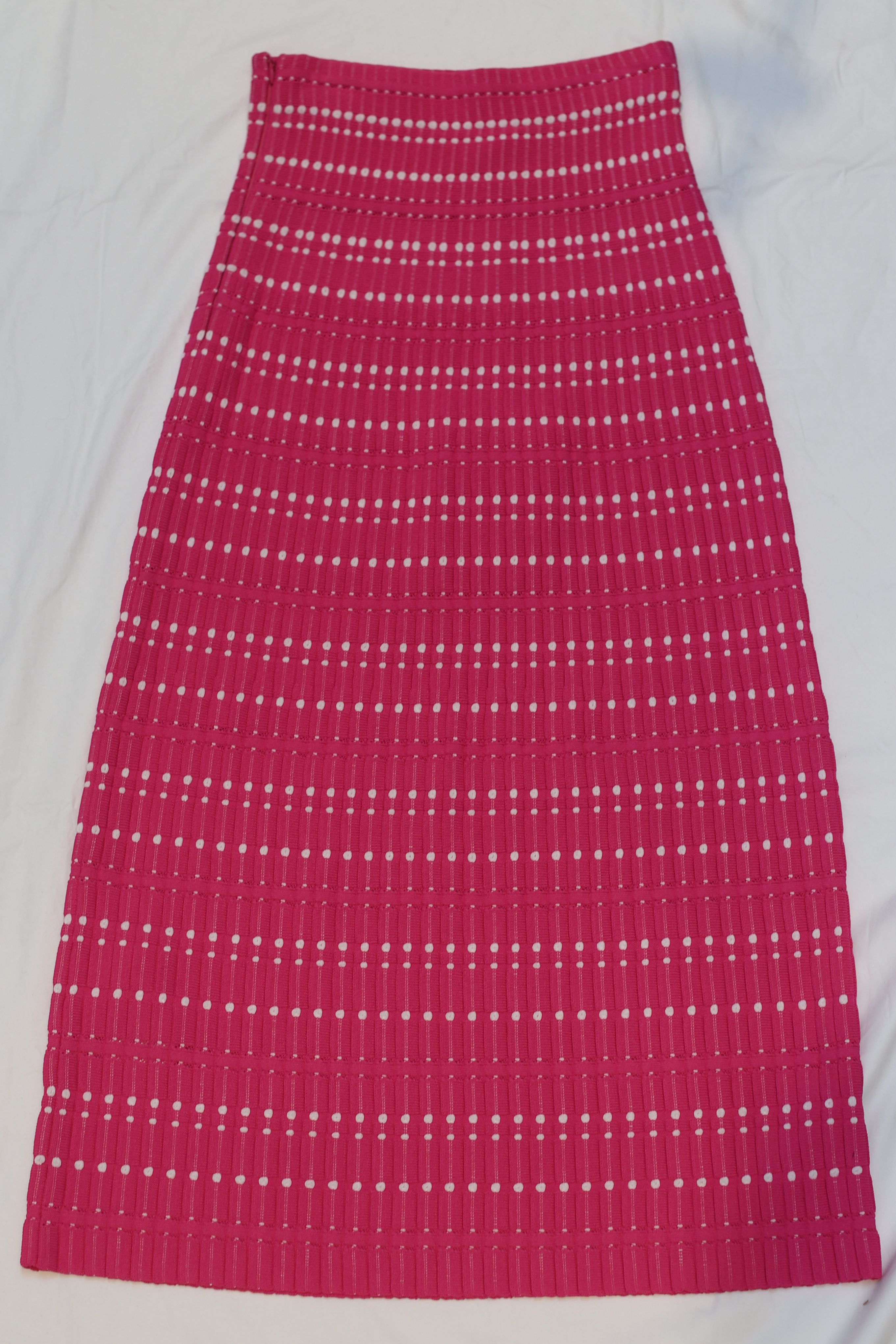 Alexander McQueen Geometric compact-knit midi skirt