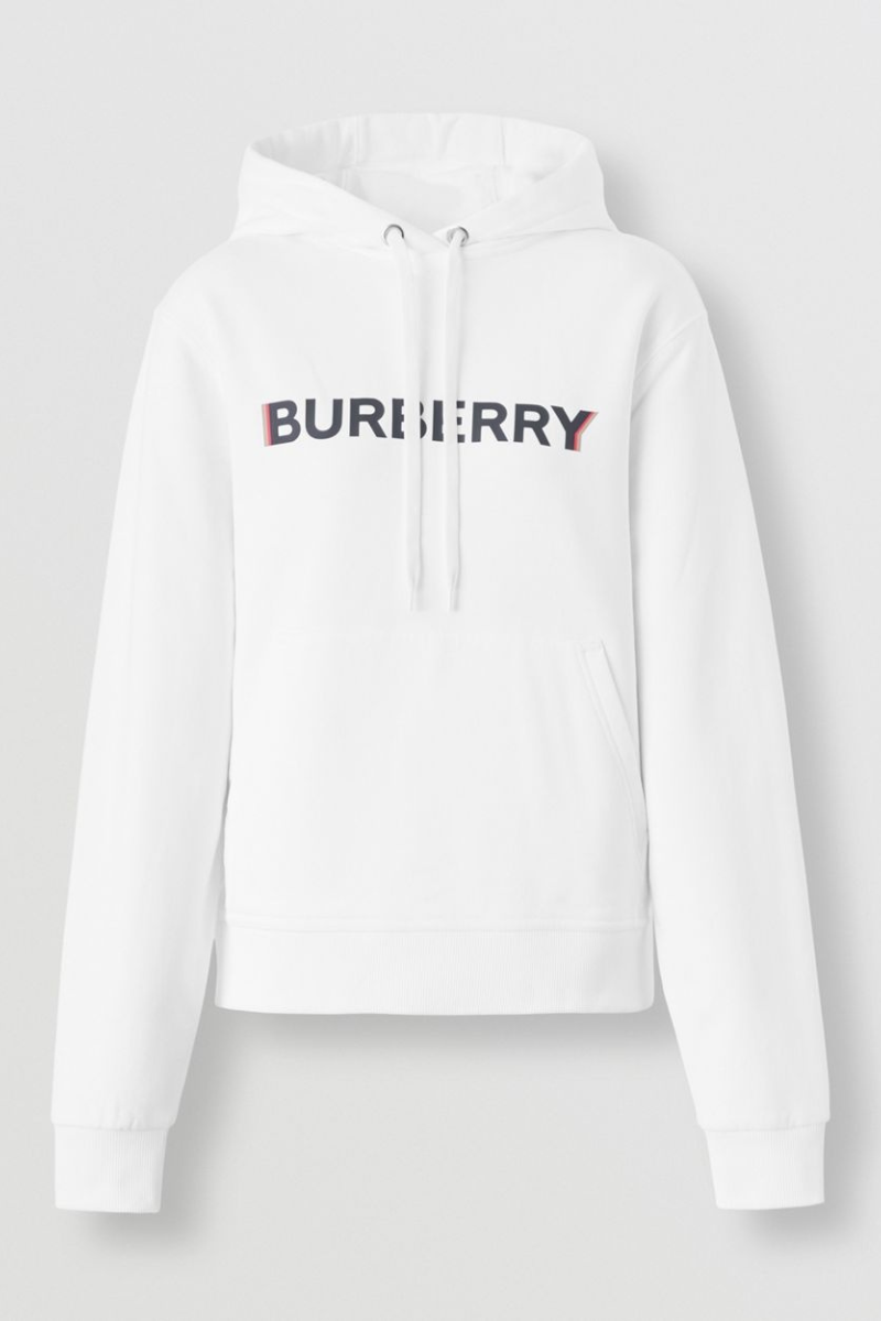 Burberry Women's   Slogan Print Cotton Oversized Hoodie