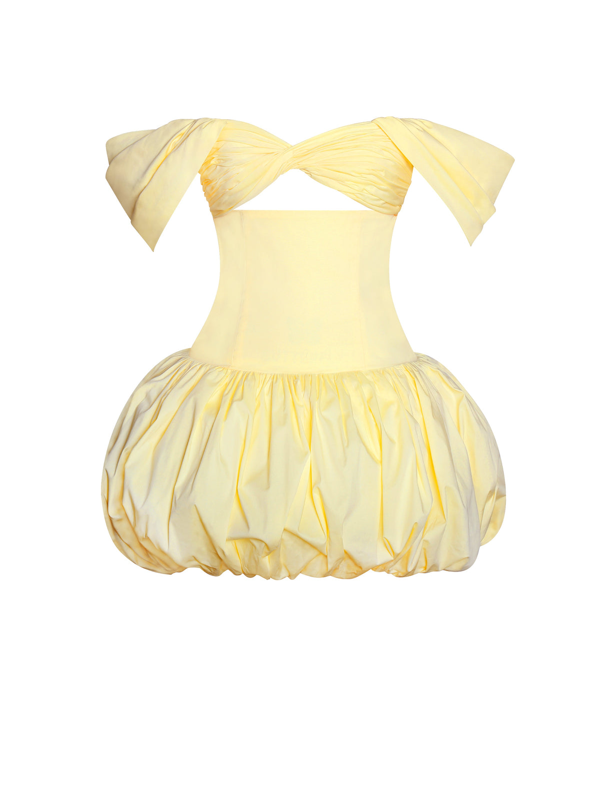 Umika Butter Yellow Bubble Hem Mini Dress (Archive Sale)