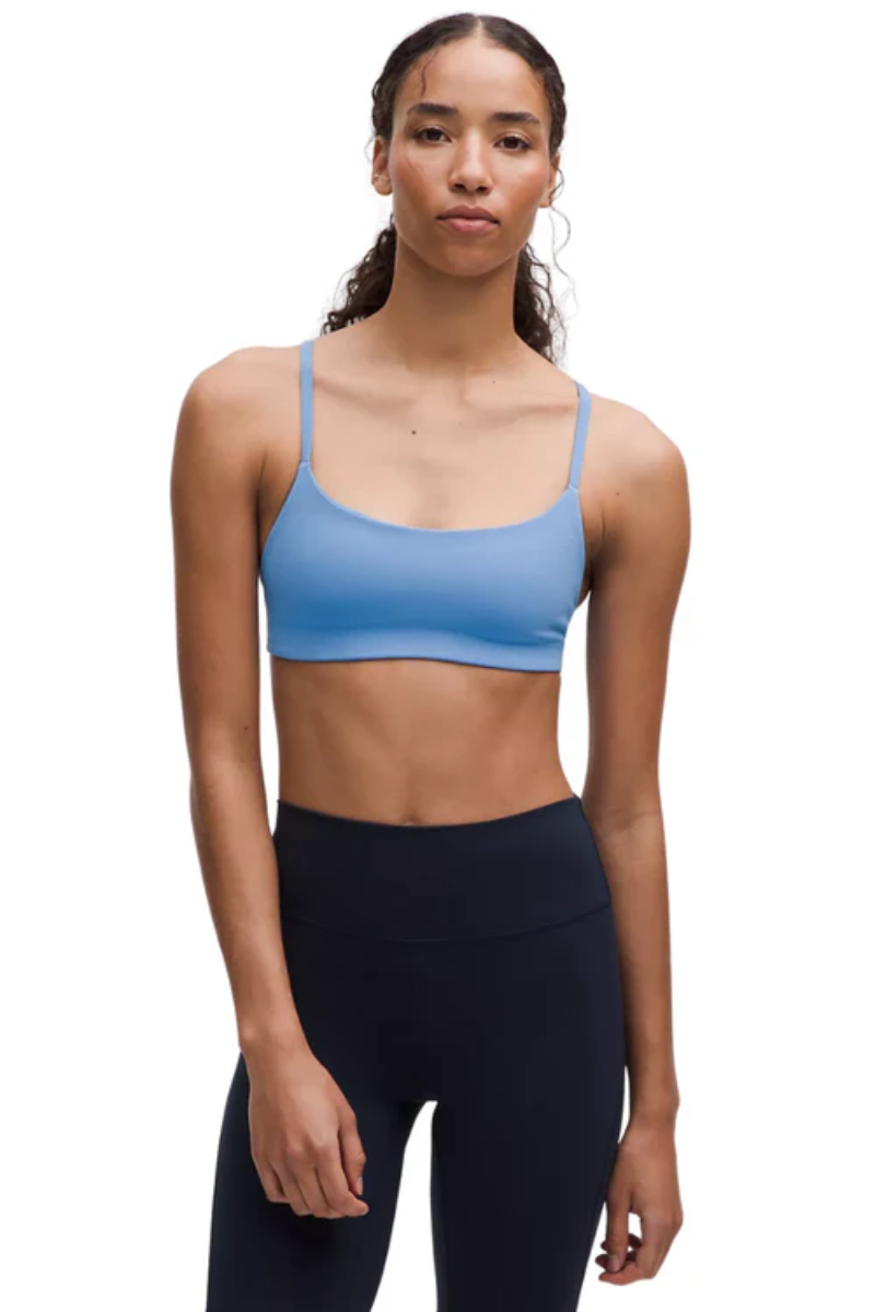 Lululemon Wunder Train Strappy Racer Bra C/D In French Blue