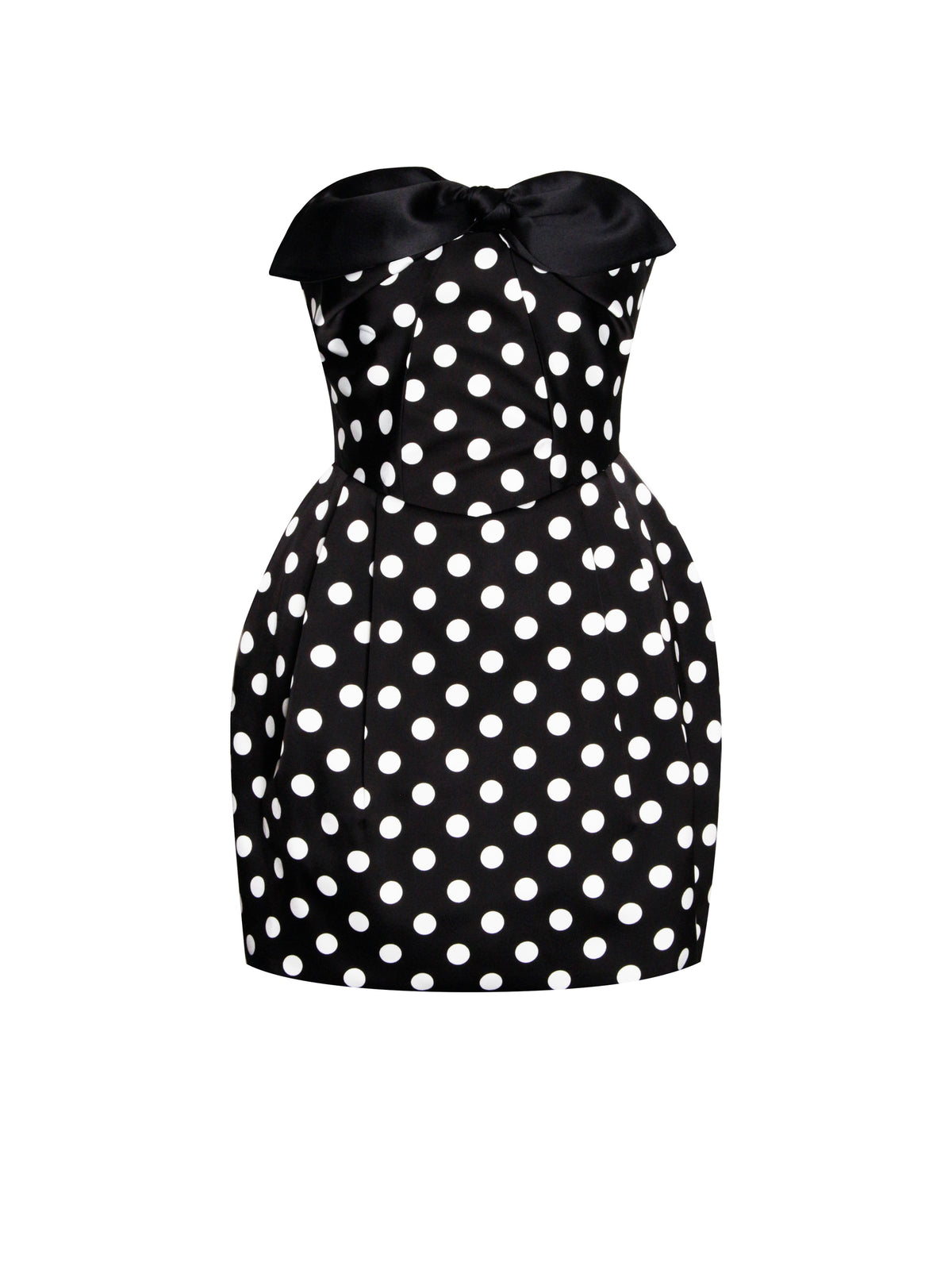 Tahira Black Strapless Mini Dress with Bow (Archive Sale)