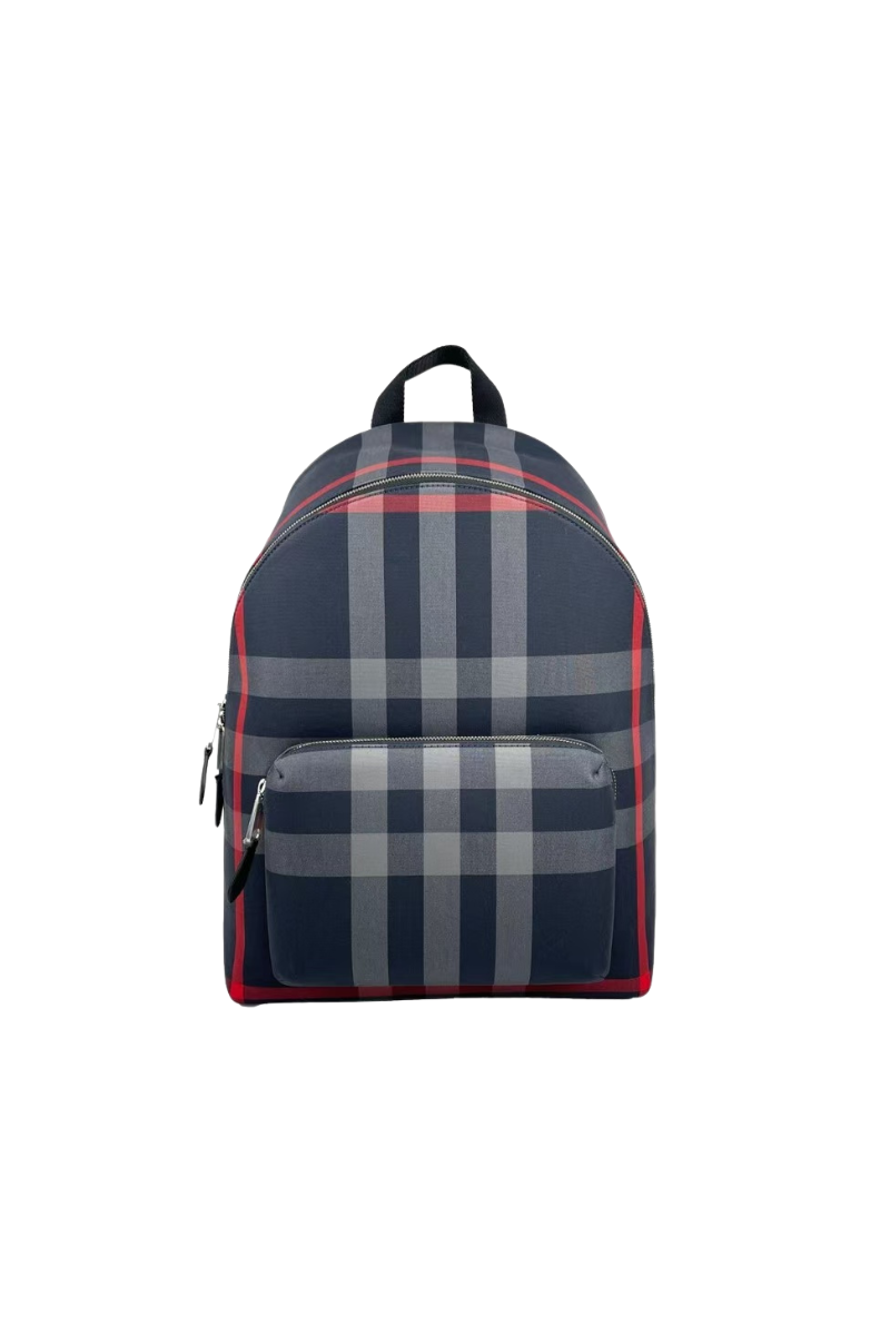 Burberry Jeff Check Backpack in Black