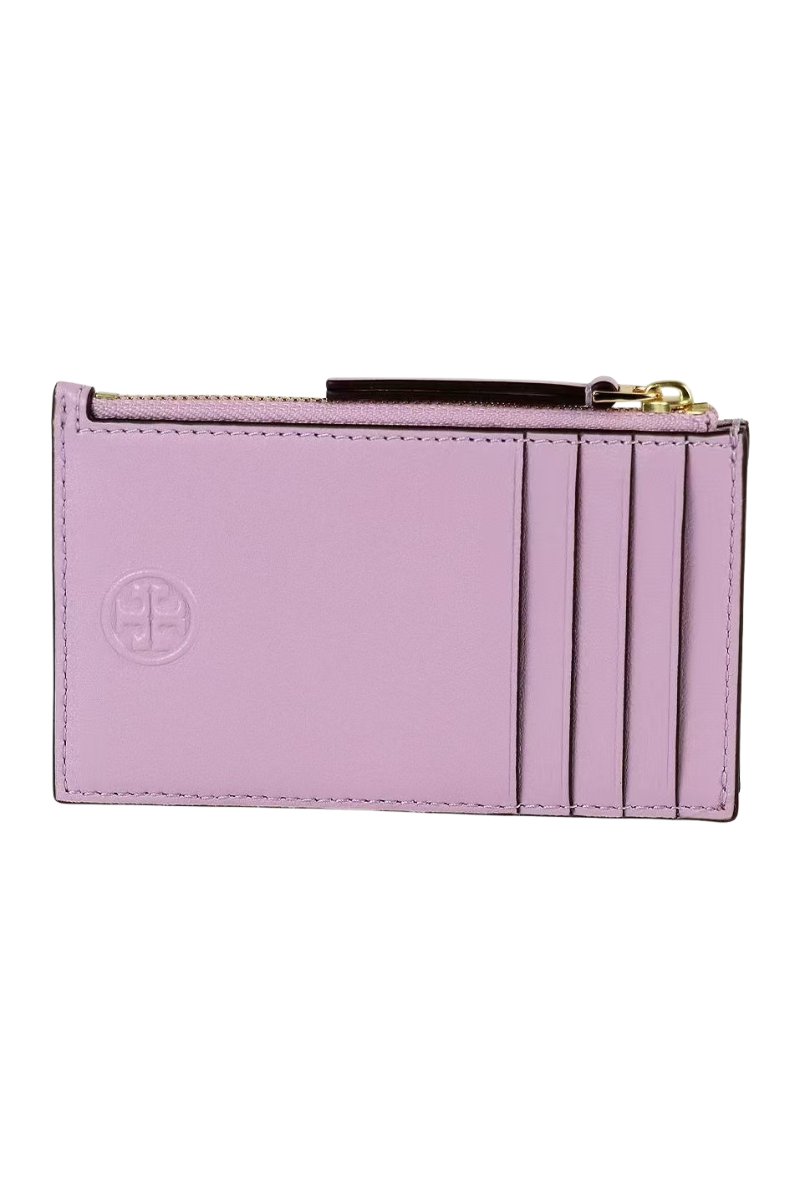 Tory Burch Fleming Soft Zip Card Case Pale Purple 152602500