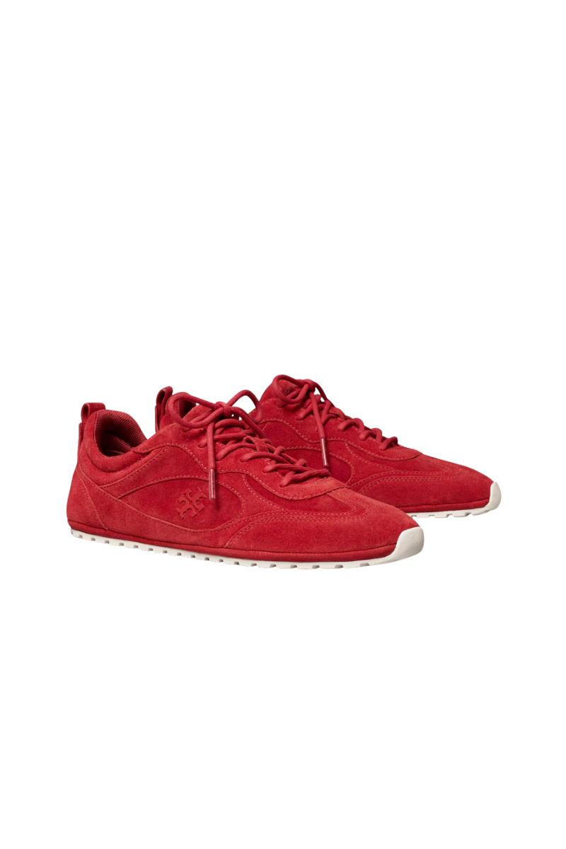 Tory Burch Field Sneaker Mesh And Suede Red 187903-675