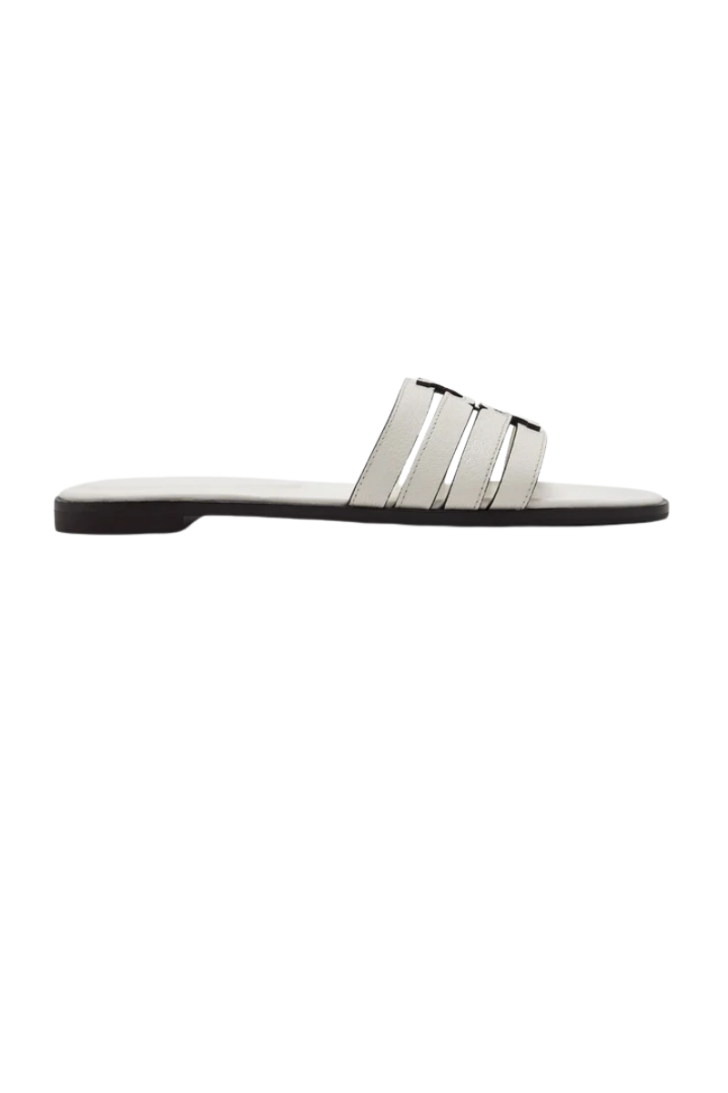 Tory Burch Ines Cage Slide Blanc / Blanc 158616101