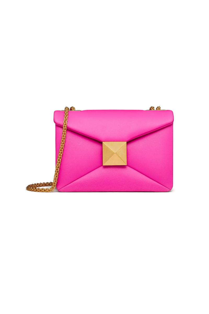 Valentino Garavani One Stud Shoulder Bag In Pink