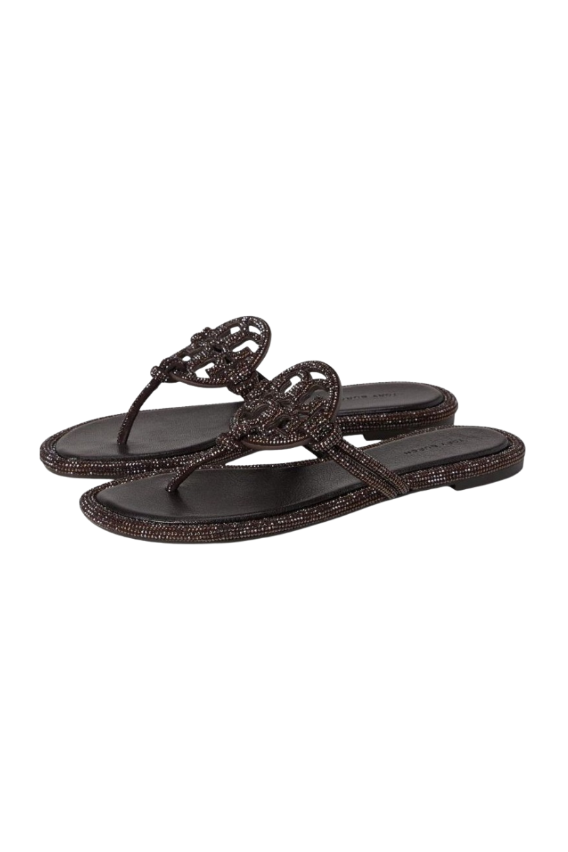 Tory Burch Miller Knotted Pave Slippers Cocoa 152177201