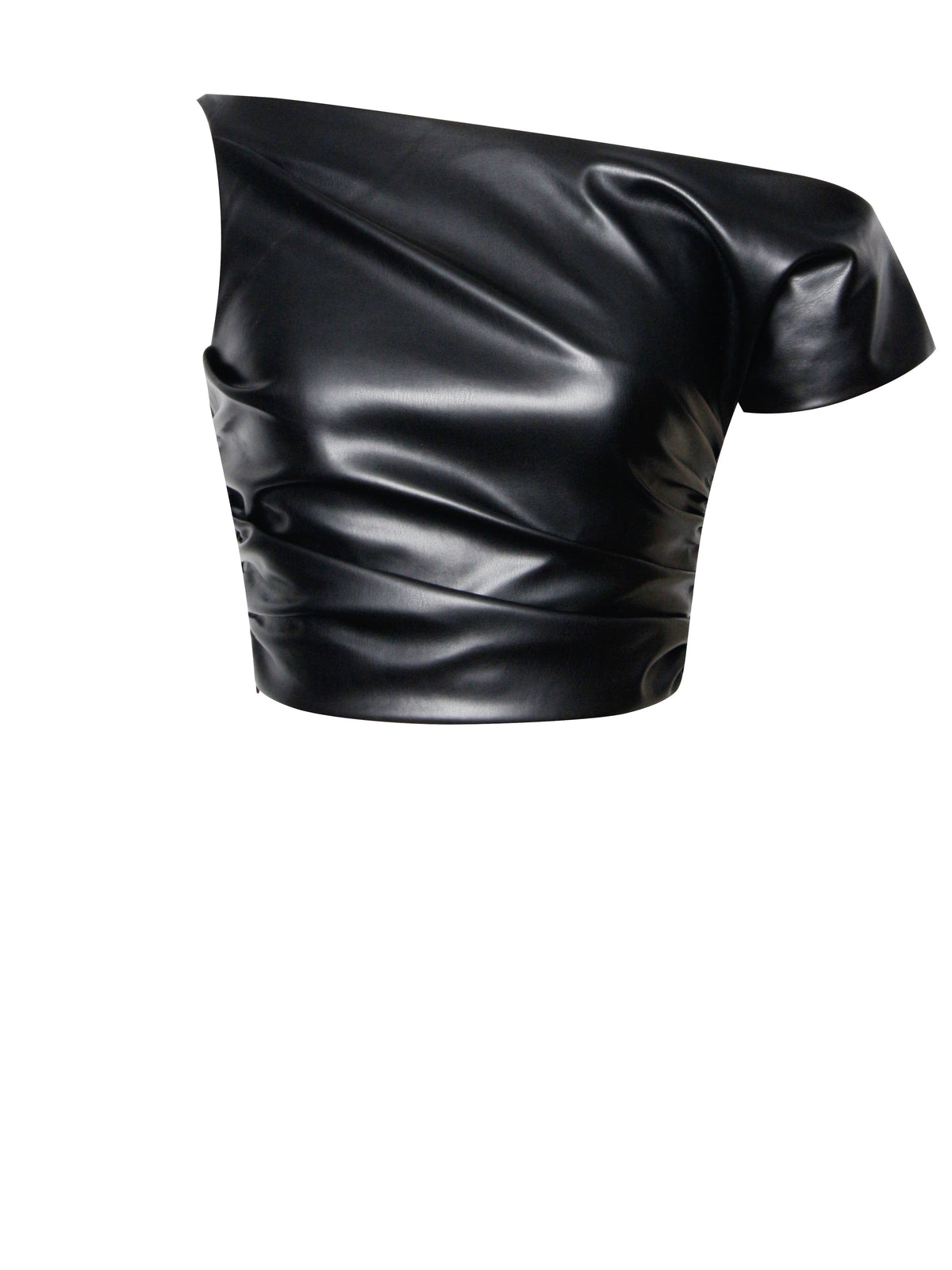 Yara Vegan Leather Slash Neck Tank Top (Archive Sale)