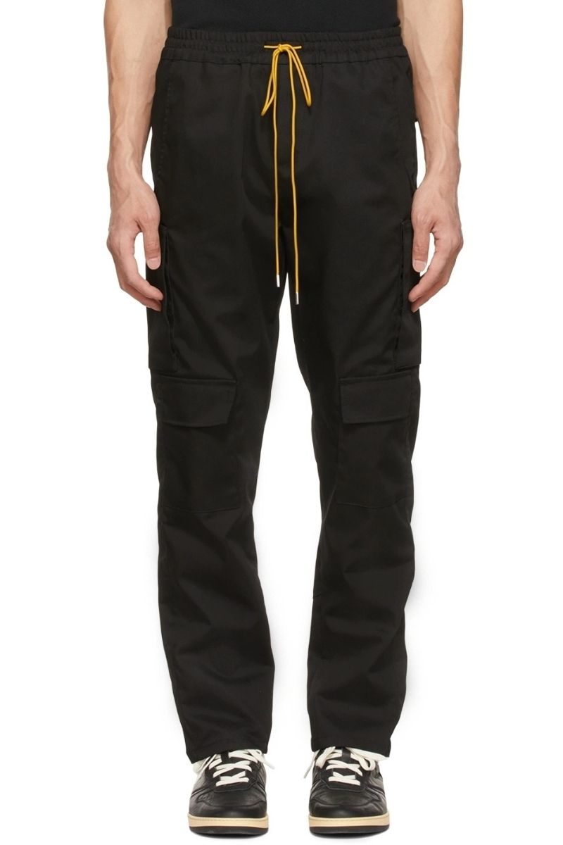 Rhude Black Cotton Cargo Pants