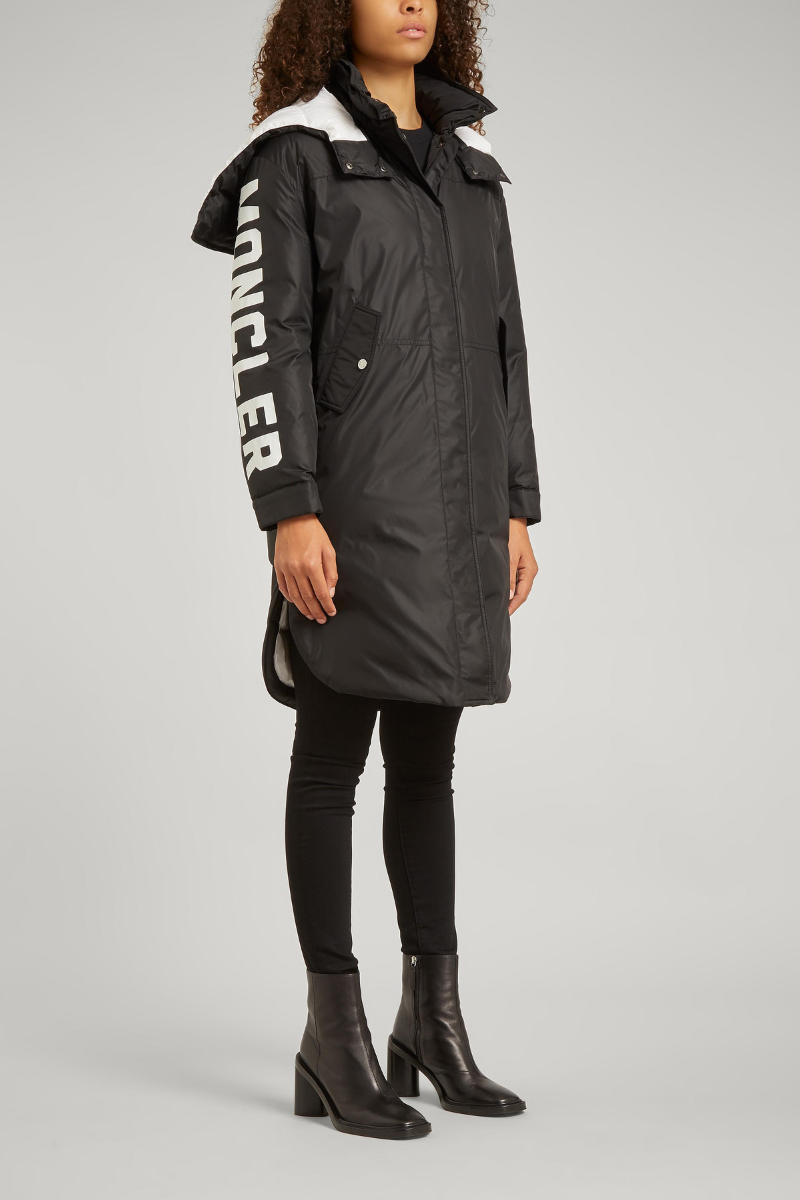 Moncler Black Puffer Coat HUGON GIUBBOTTO