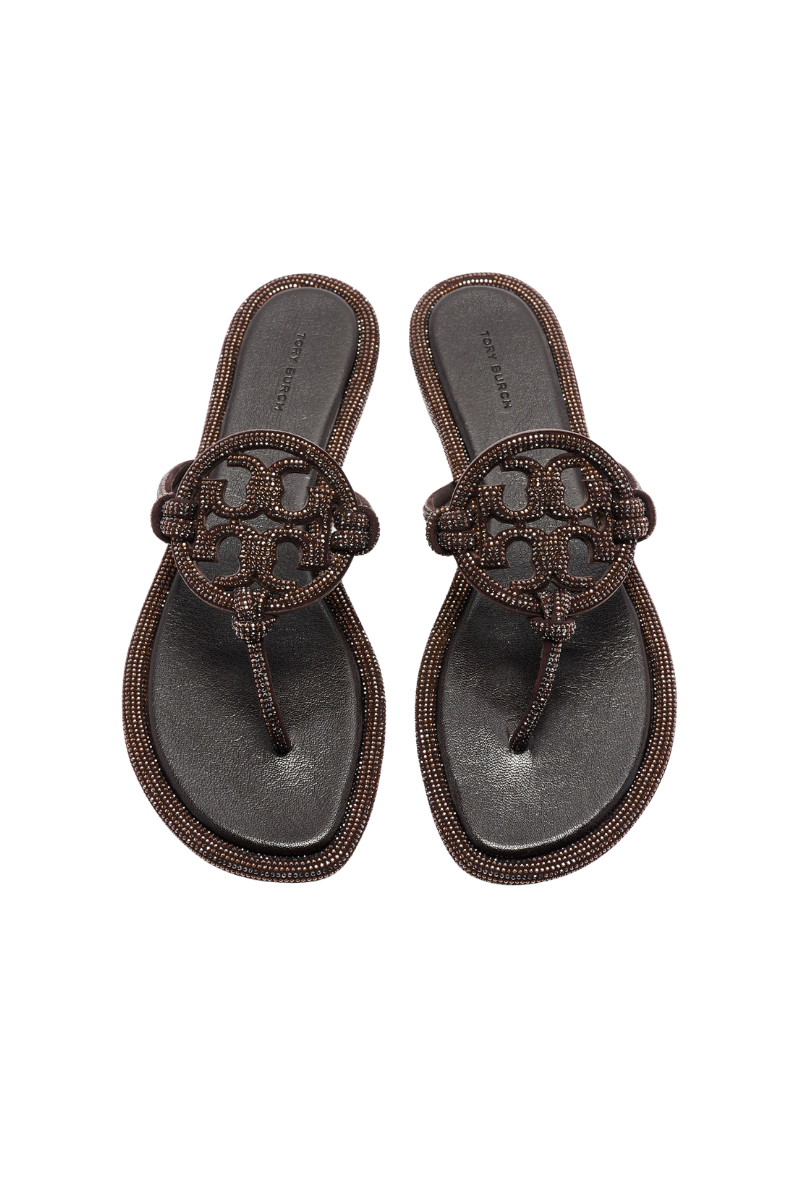 Tory Burch Miller Knotted Pave Slippers Cocoa 152177201