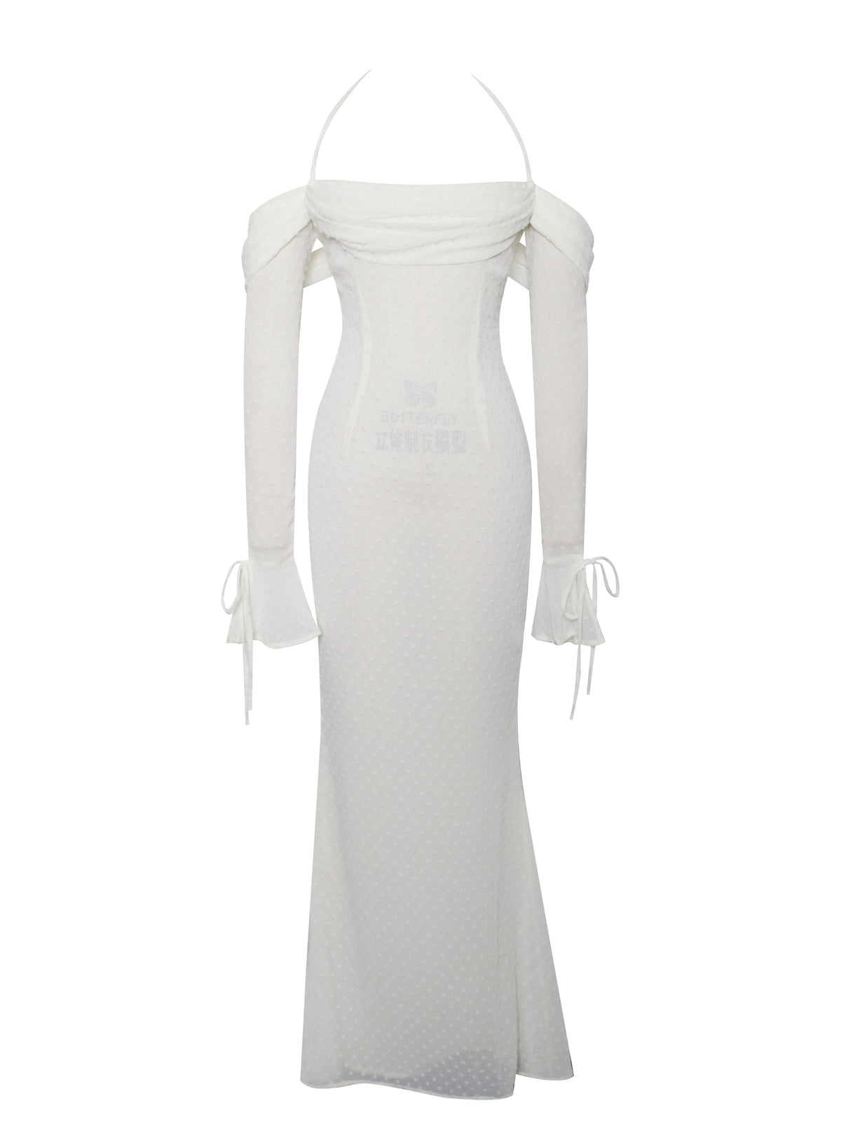 Kaia Long Sleeve Off Shoulder Maxi Dress (Archive Sale)