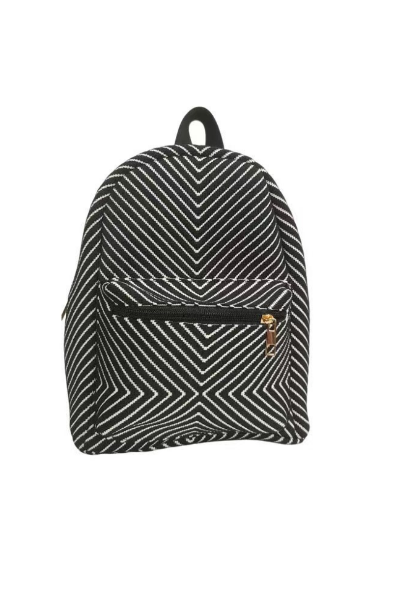 Max Simple Iconic Backpack Black And White