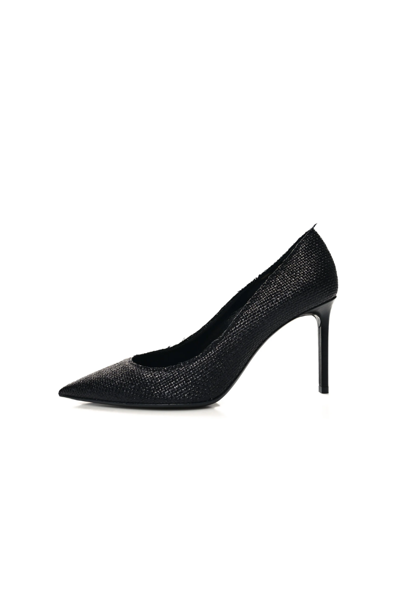 Saint Laurent Raffia Anja 105 Pumps -Black