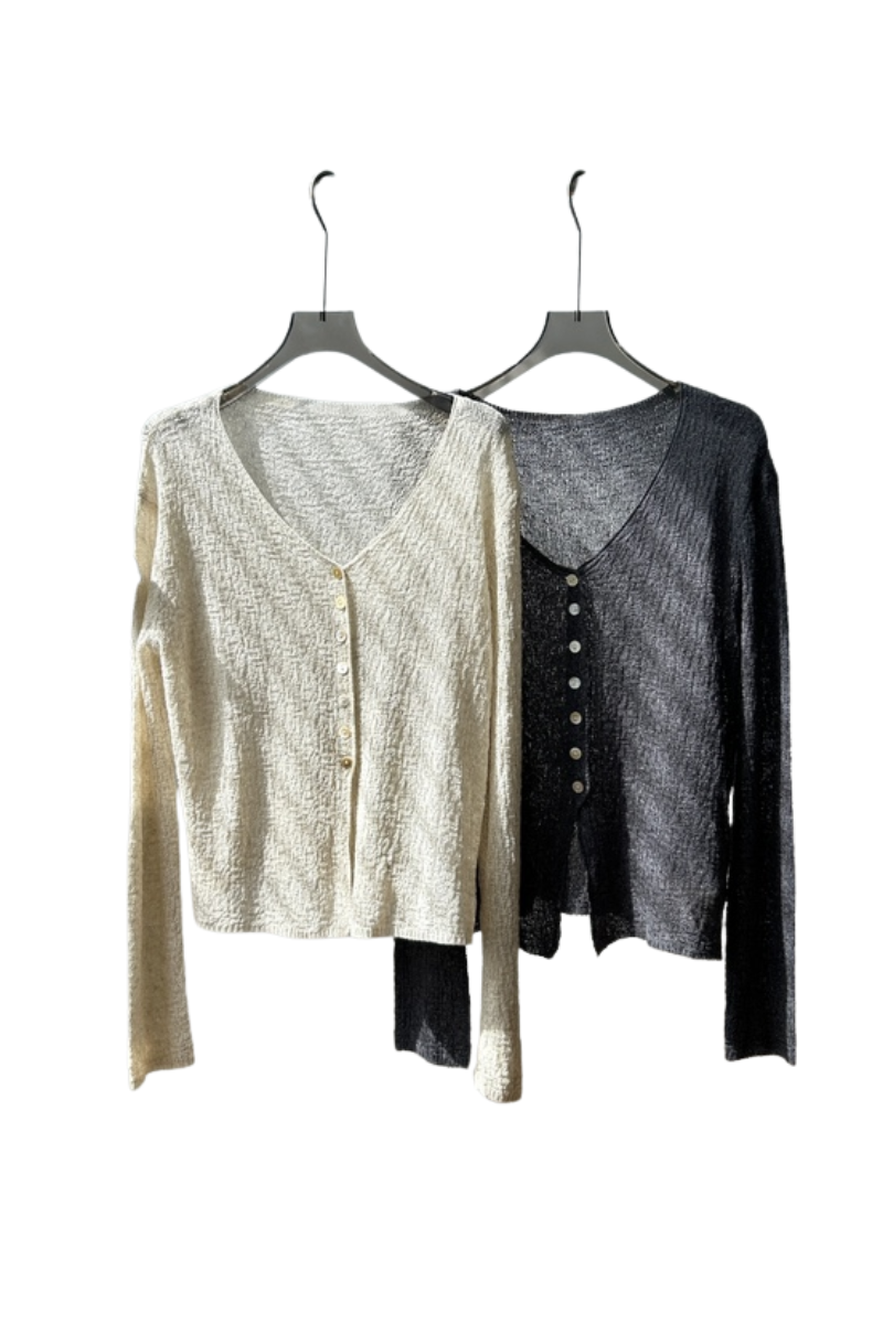 Max Simple Minimalist Knit Cardigan Almond
