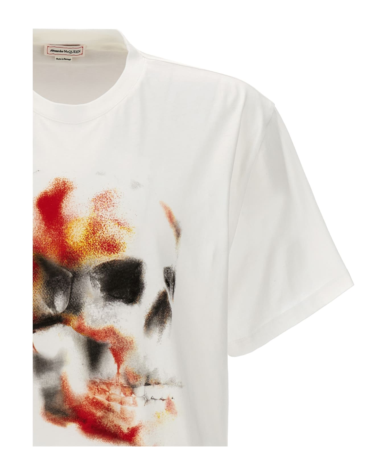 Alexander McQueen Obscured Skull Organic Cotton T-shirt