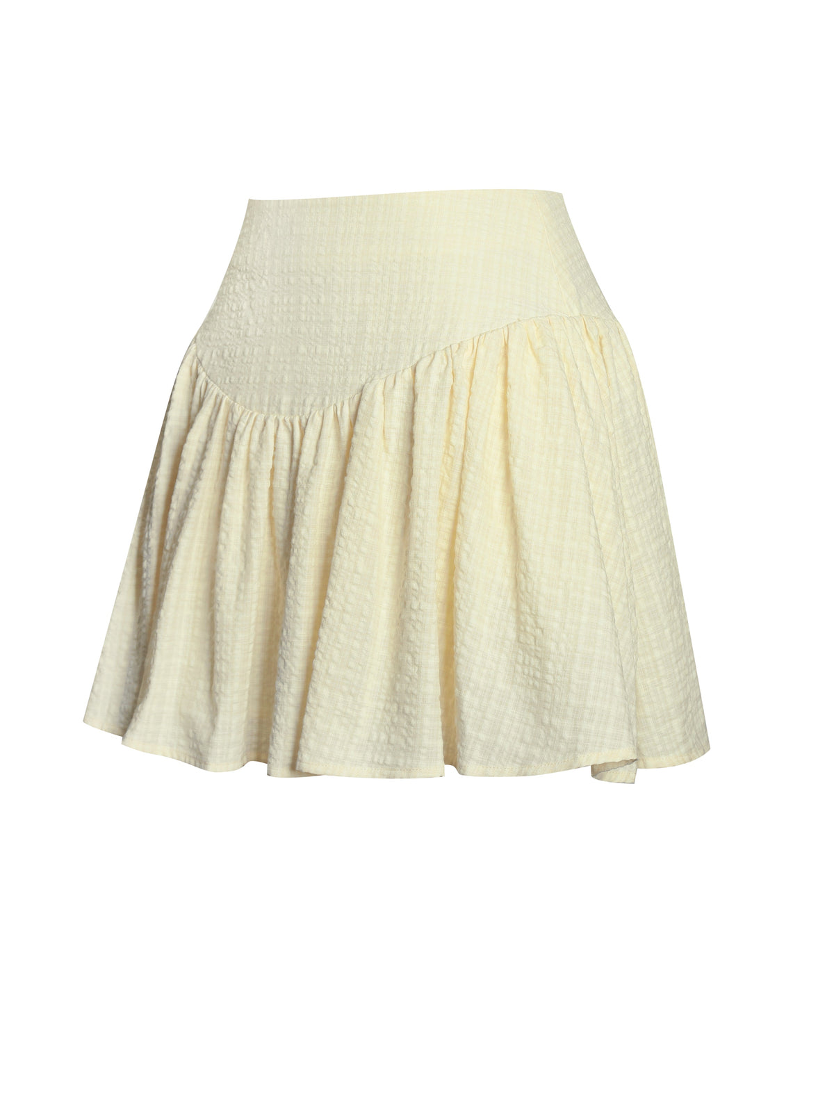 Odelie Yellow Drop Waist  Seersucker Full Skirt (Archive Sale)