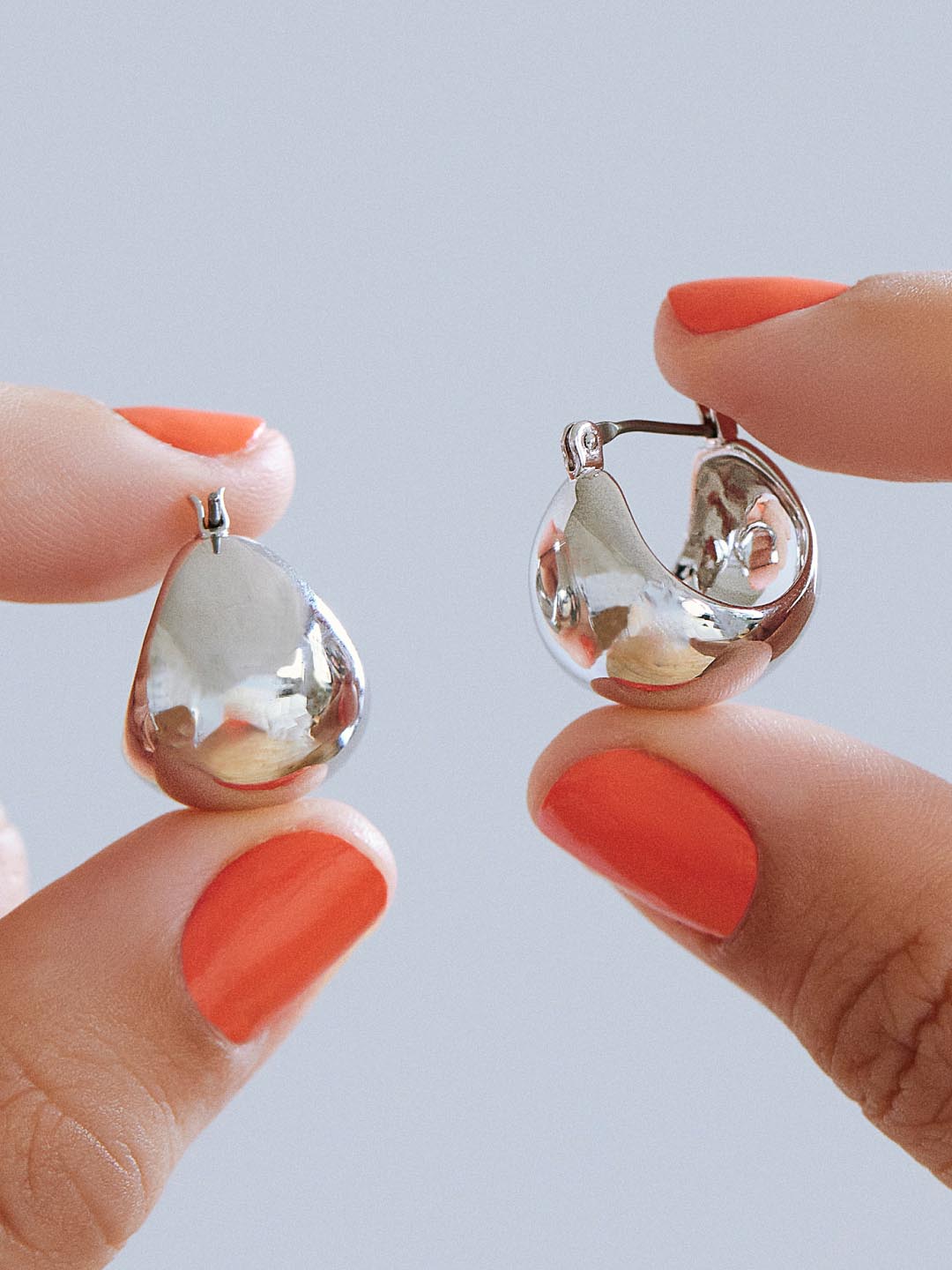 Hoop Earrings - Abby Silver