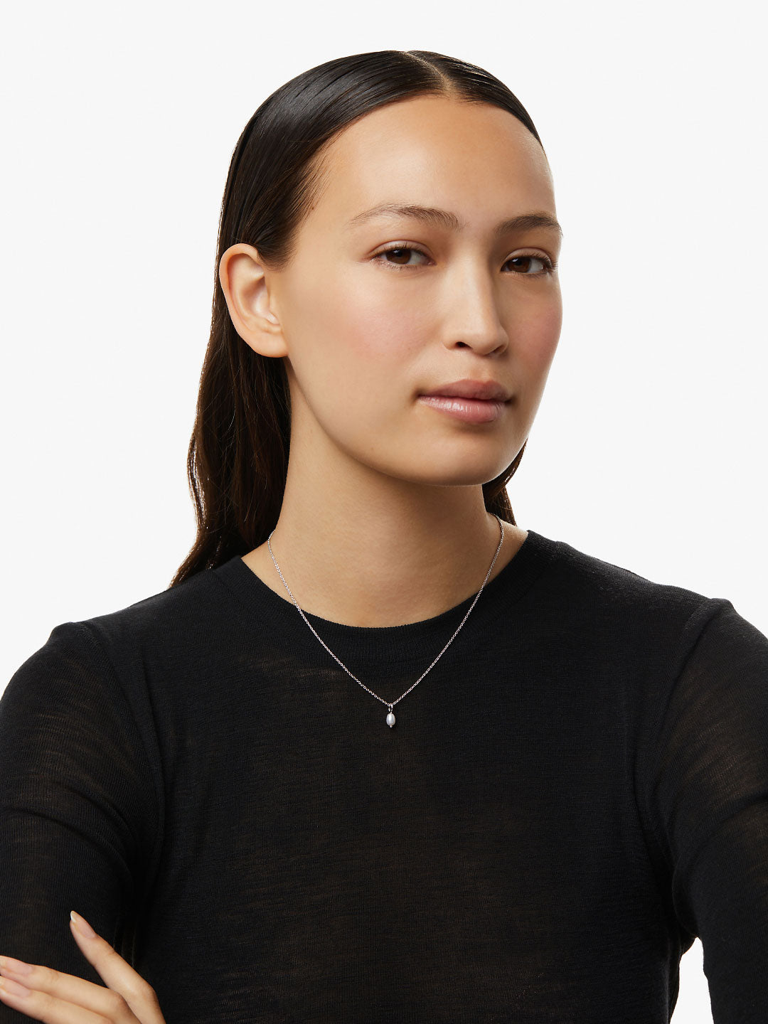 Silver Pearl Necklace - Mini Naomi Silver