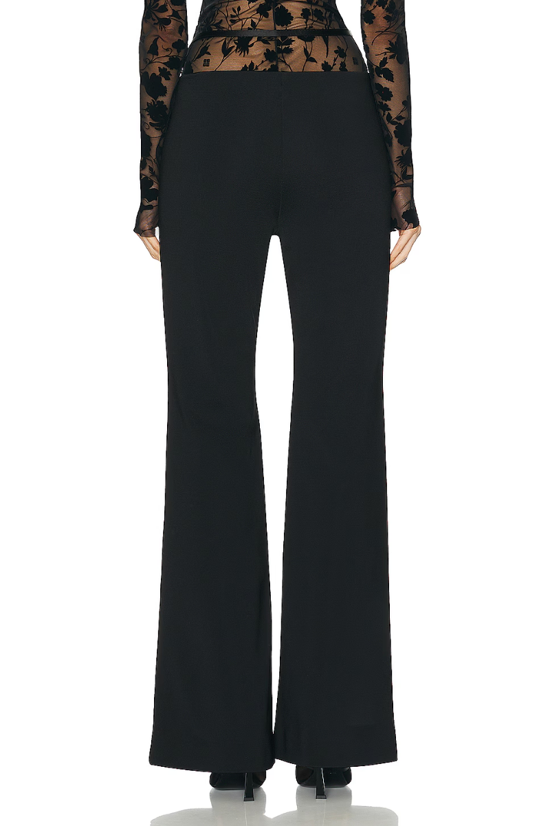 Givenchy Asian Fit Voyou Belt Wide Pants_Black
