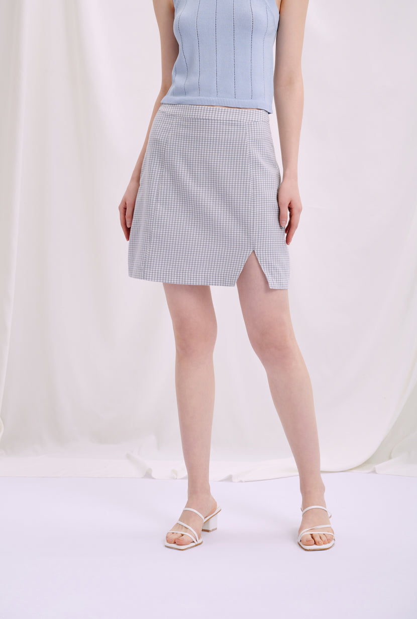 Mollie Skirt | Blue Plaid
