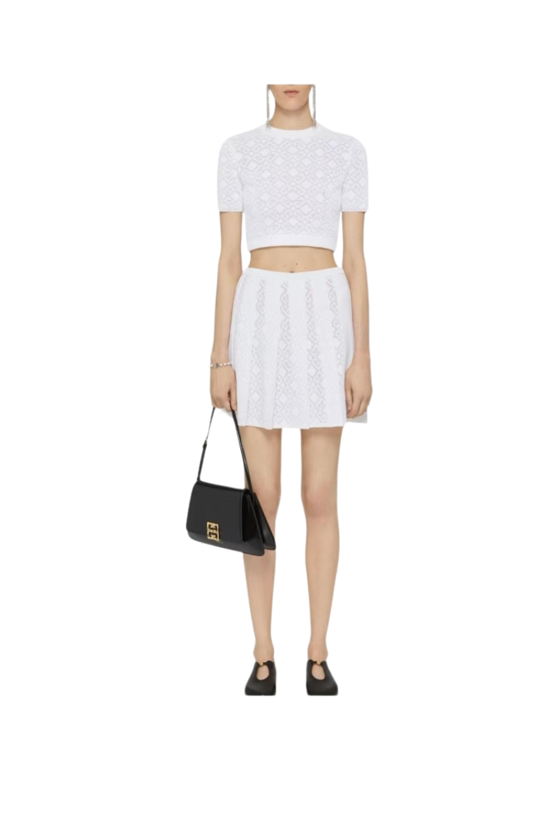 Givenchy Short Pleated Skirt White BW40XW4ZPN