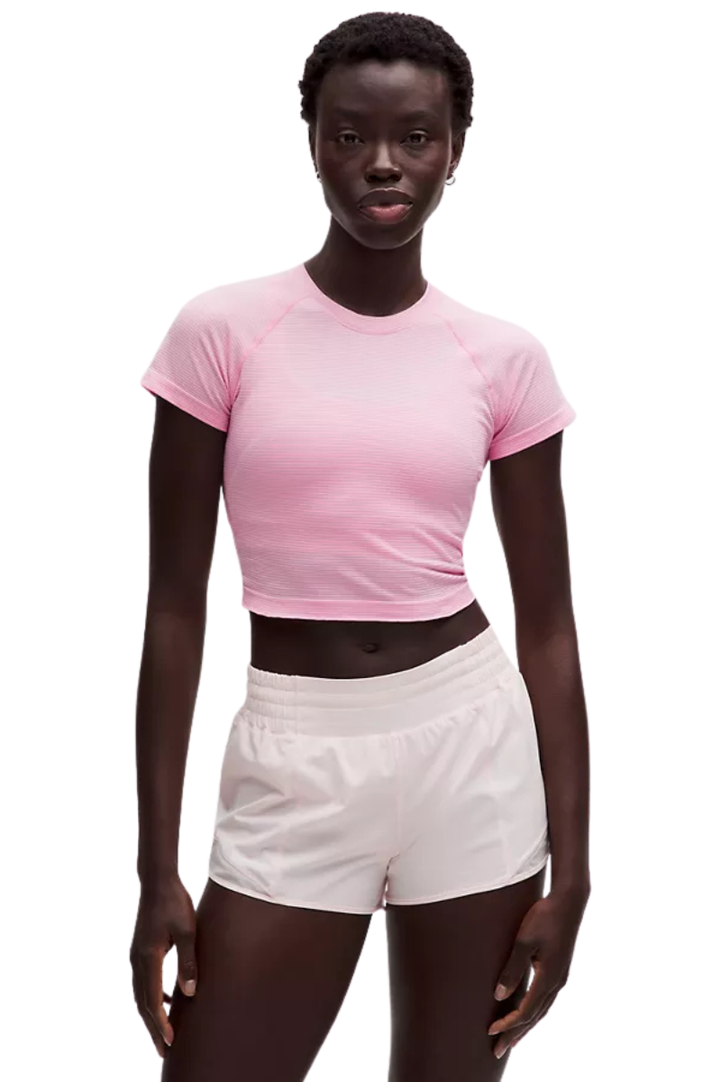 Lululemon Swiftly Tech Cropped Short Sleeve 2.0 SXPE/CCLD LW3IVES