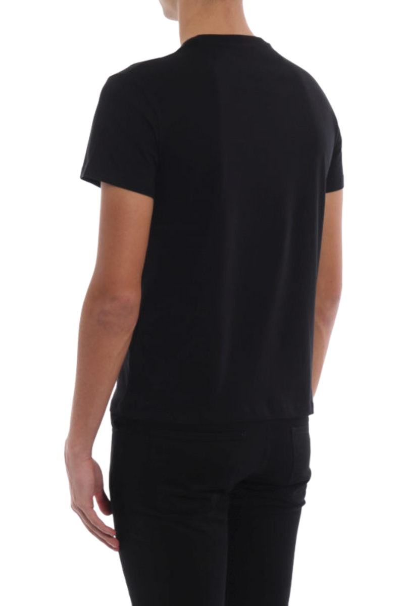 Valentino VLTN Print Cotton T‑Shirt Nera TV3MG10V3LEONR