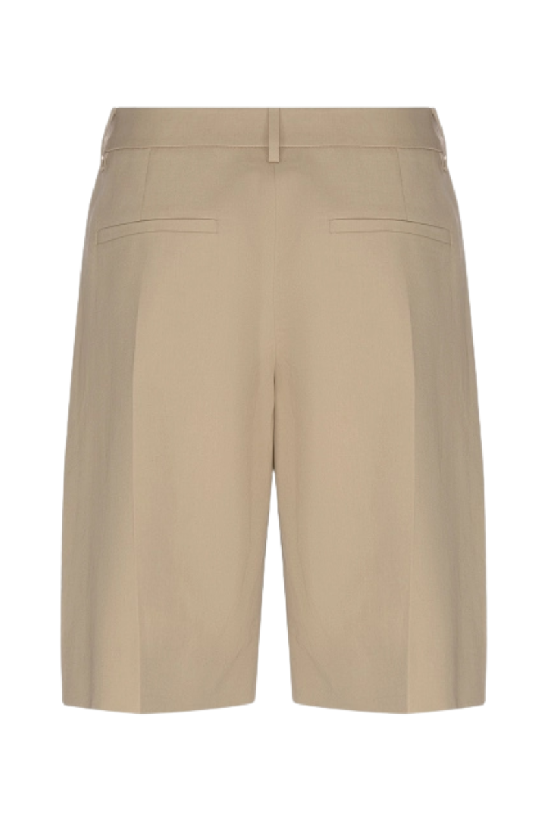 Valentino Garavani Pressed Creased Cotton Shorts Cappuccino Foam 5B3RD0G58NG_Z3S