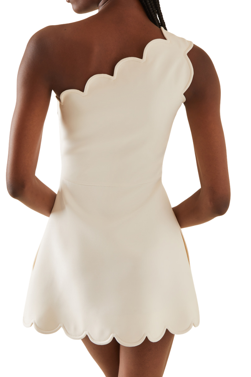 Valentino Garavani Scalloped Wool Silk Crepe Mini Dress Avorio 5B3VA9B51CF_A03