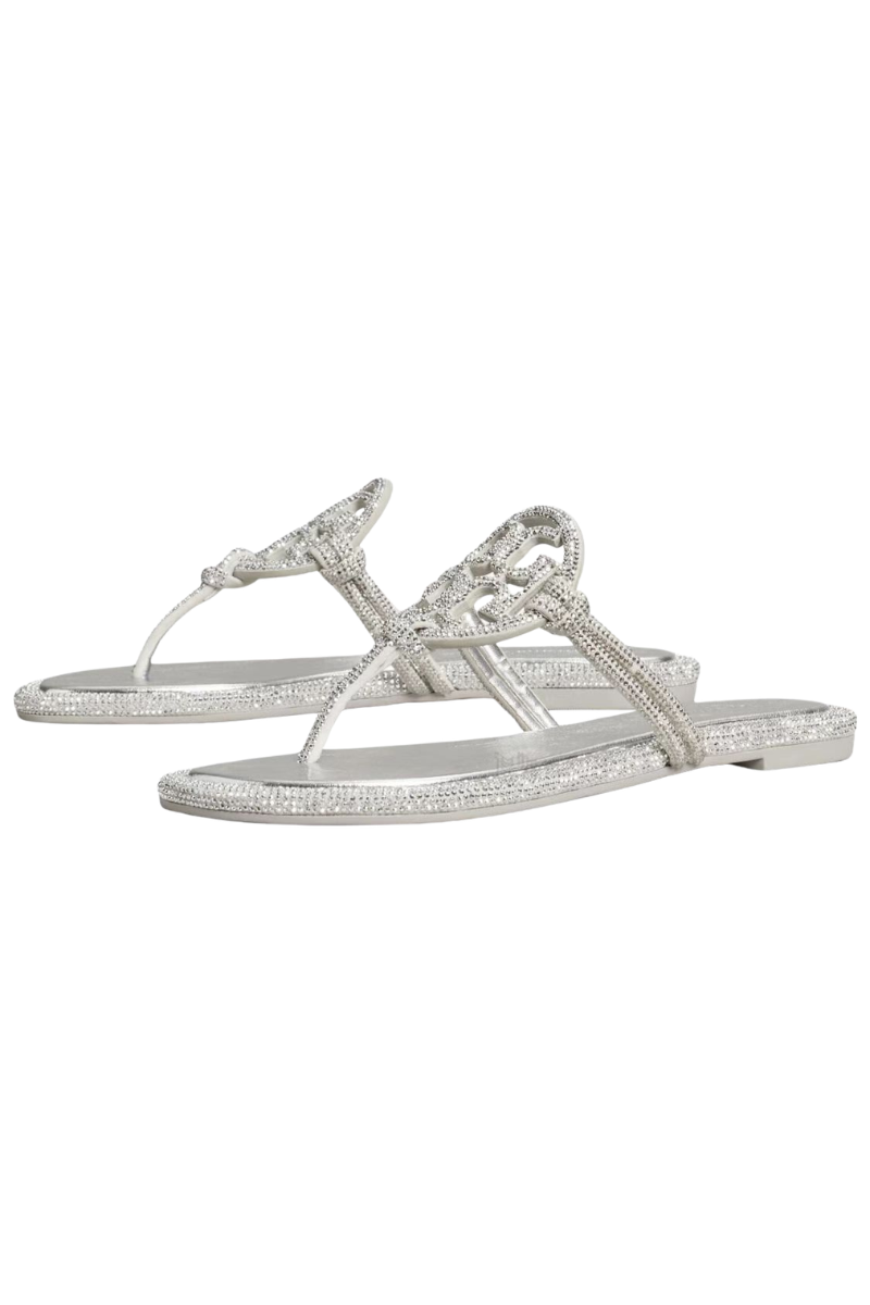 Tory Burch Miller Knotted Pave Silver 174566040