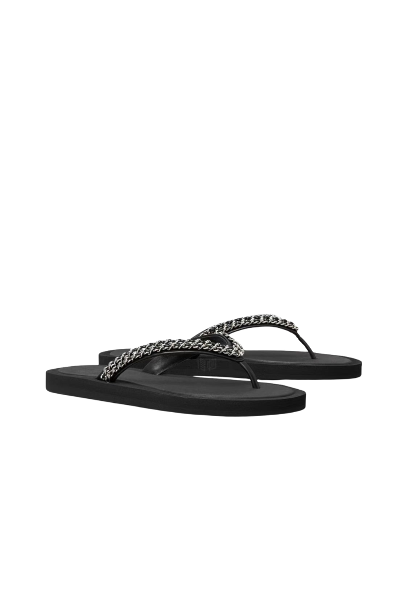 Tory Burch Kira Chain Flip Flop Perfect Black 181739006