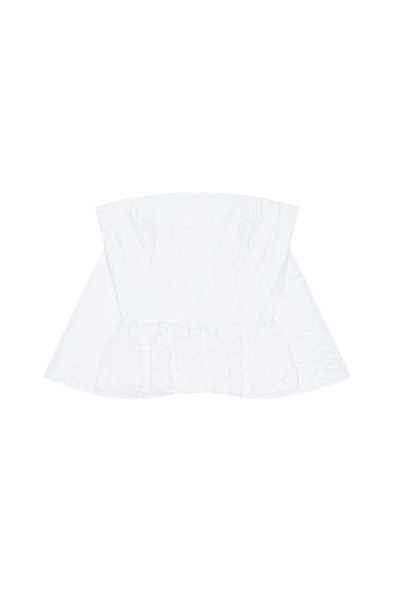 Givenchy Cape Back Bustier Top-White