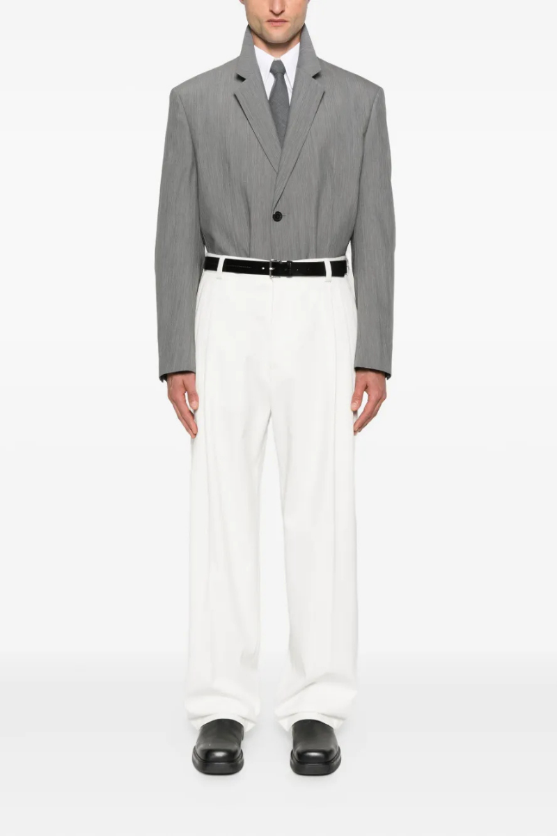 Givenchy Couture Seam Leg Pant With 2 Pleat-Ivory