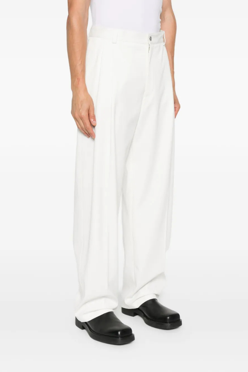 Givenchy Couture Seam Leg Pant With 2 Pleat-Ivory