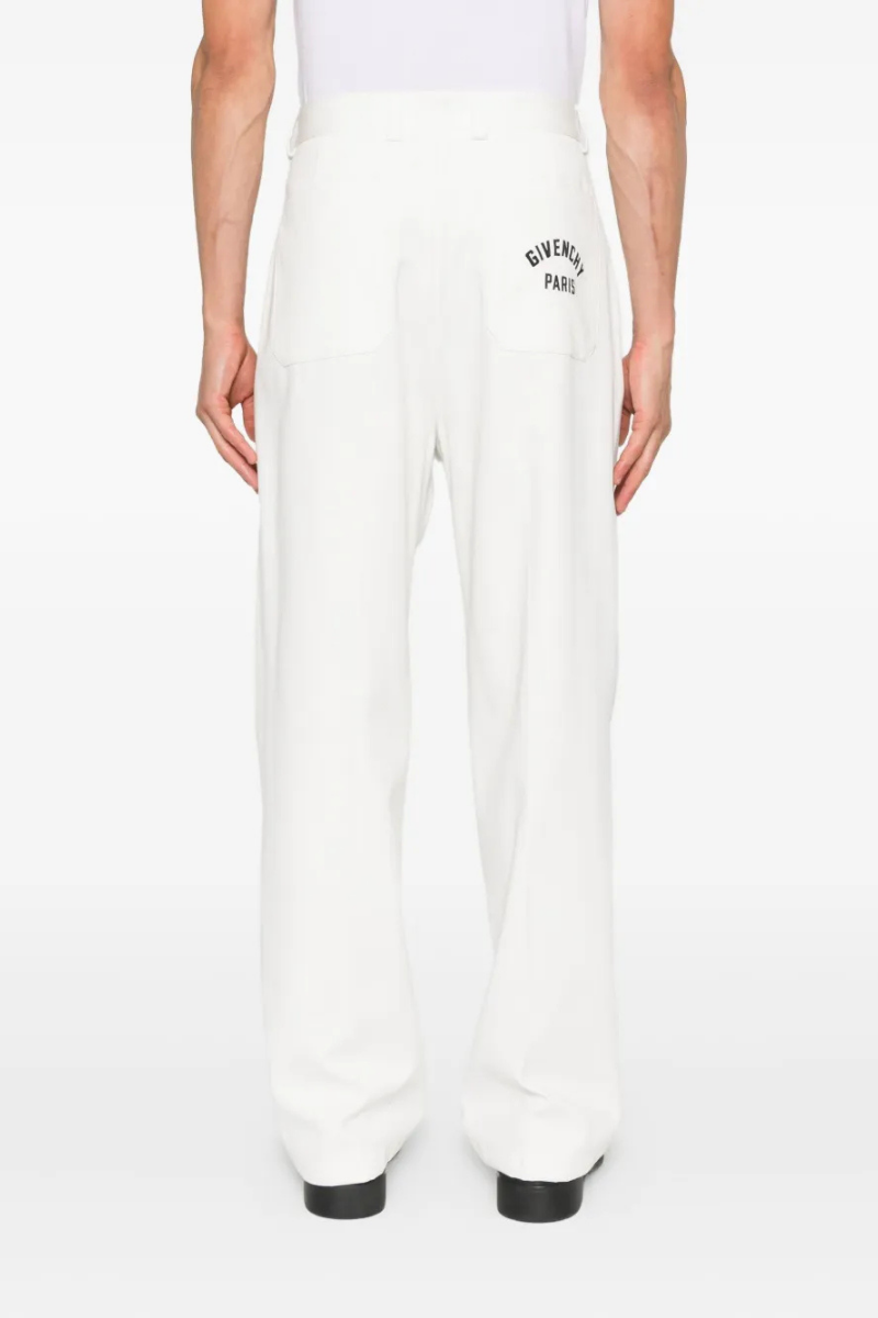 Givenchy Couture Seam Leg Pant With 2 Pleat-Ivory